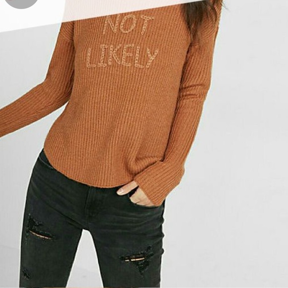 NWT Express “Not Likely” Sweater - Picture 2 of 7